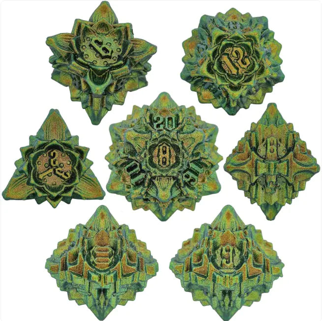 Metal Polyhedral Dice Set