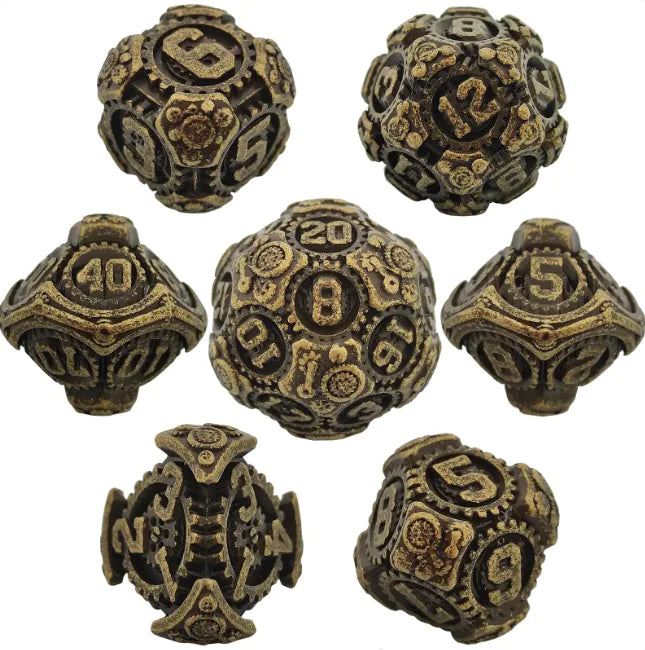 Metal Polyhedral Dice Set