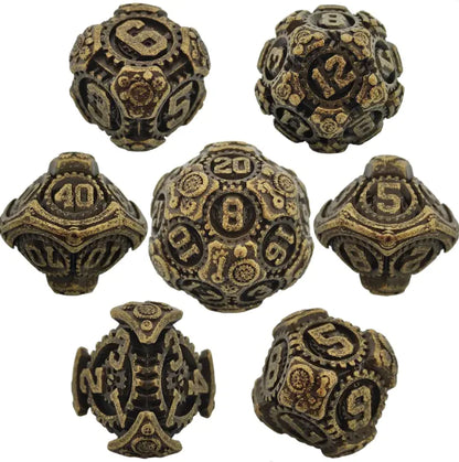Metal Polyhedral Dice Set