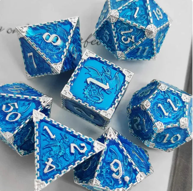 Metal Polyhedral Dice Set