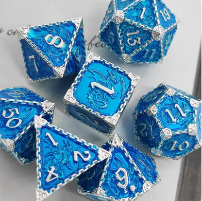 Metal Polyhedral Dice Set