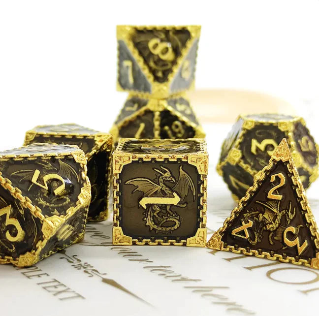 Metal Polyhedral Dice Set