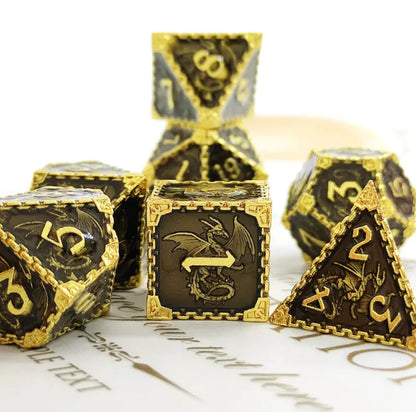 Metal Polyhedral Dice Set