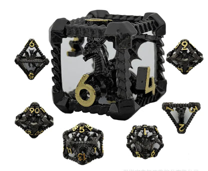 Dragon's Lair Hollow Metal Polyhedral Dice Set