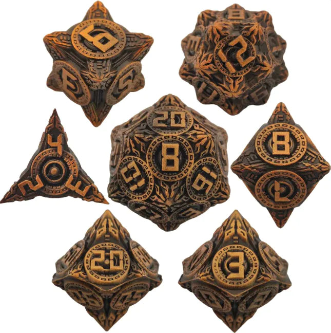 Metal Polyhedral Dice Set