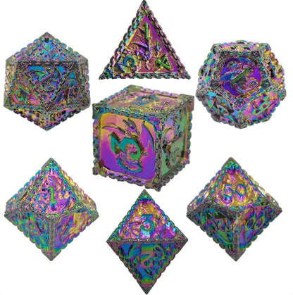 Metal Polyhedral Dice Set