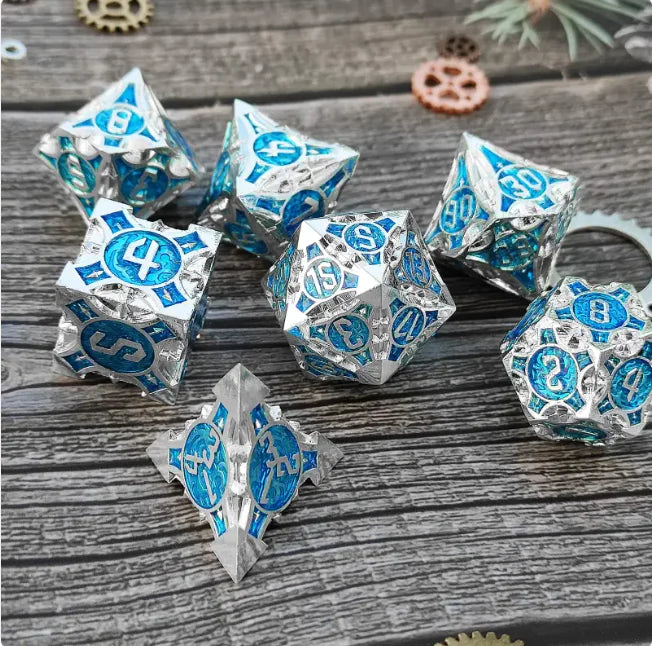 Metal Polyhedral Dice Set