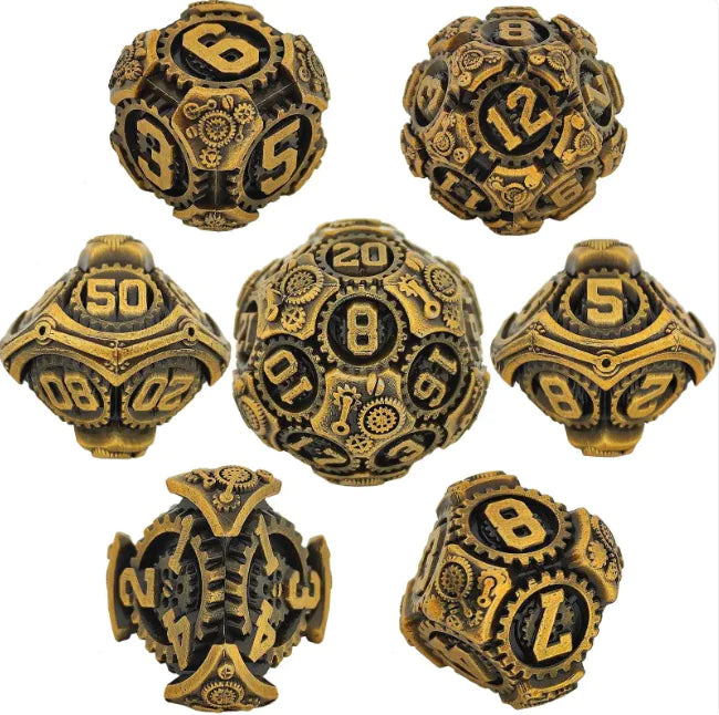 Metal Polyhedral Dice Set